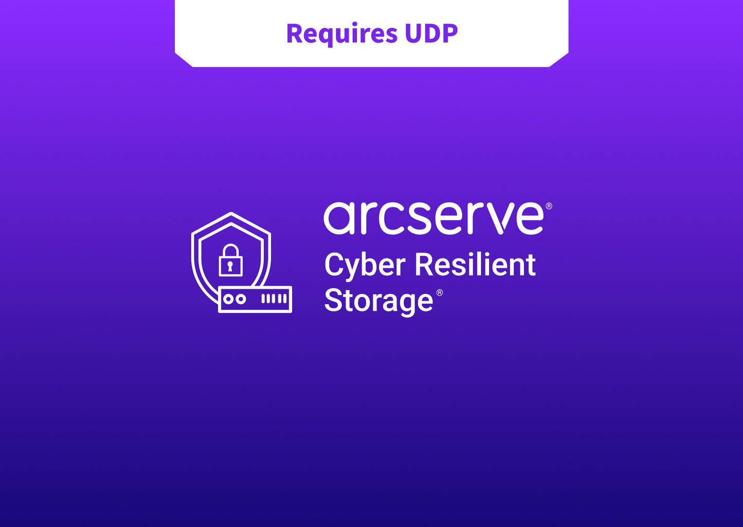 Arcserve Cyber Resilient Storage (UDP addon)