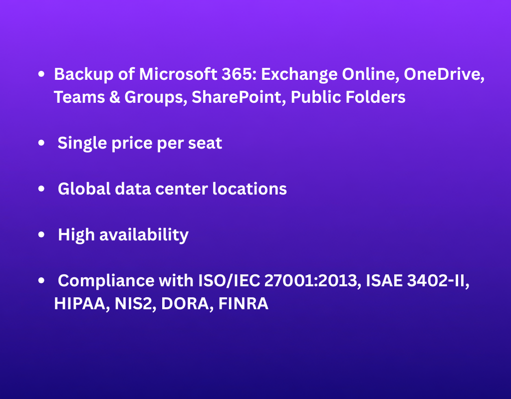 Arcserve SaaS Backup for Microsoft 365 - 1 Year